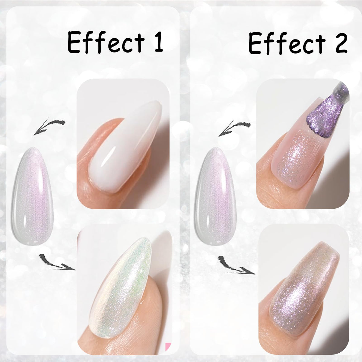 AZUREBEAUTY swatch over pink showing pearlescent rose transformation benefit