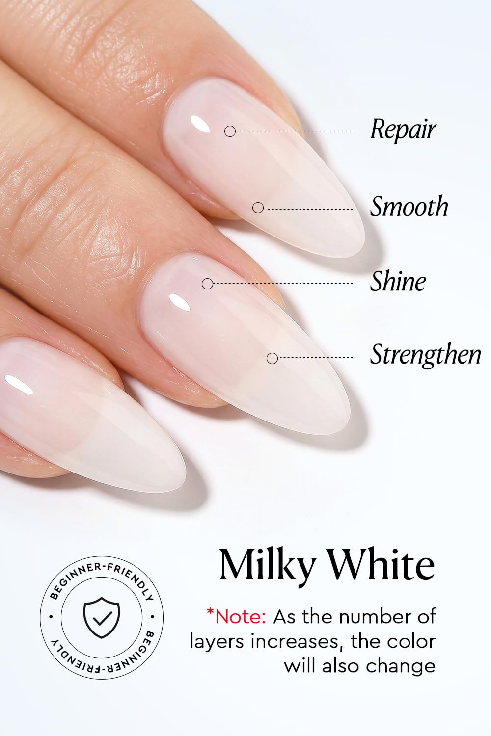 AzureBeauty close-up on filled nail ridges for a smooth glossy surface benefit