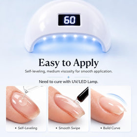 AZUREBEAUTY nail technician applying gel in salon illustrating professional use