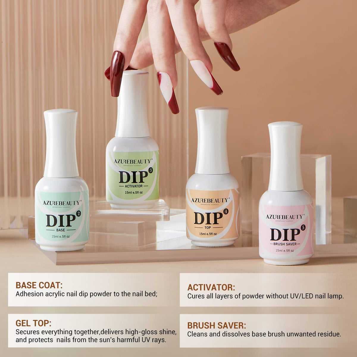 AZUREBEAUTY 15ml bottle in hand showing true size and volume