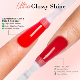 AZUREBEAUTY size comparison with a hand demonstrating 15ml bottle scale and portability