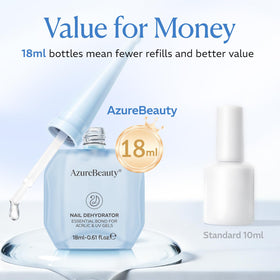 AZUREBEAUTY 18ml bottle beside a 15ml for longer use comparison