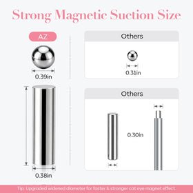AZUREBEAUTY square and S-shaped magnets arranged for gradient and abstract magnet designs