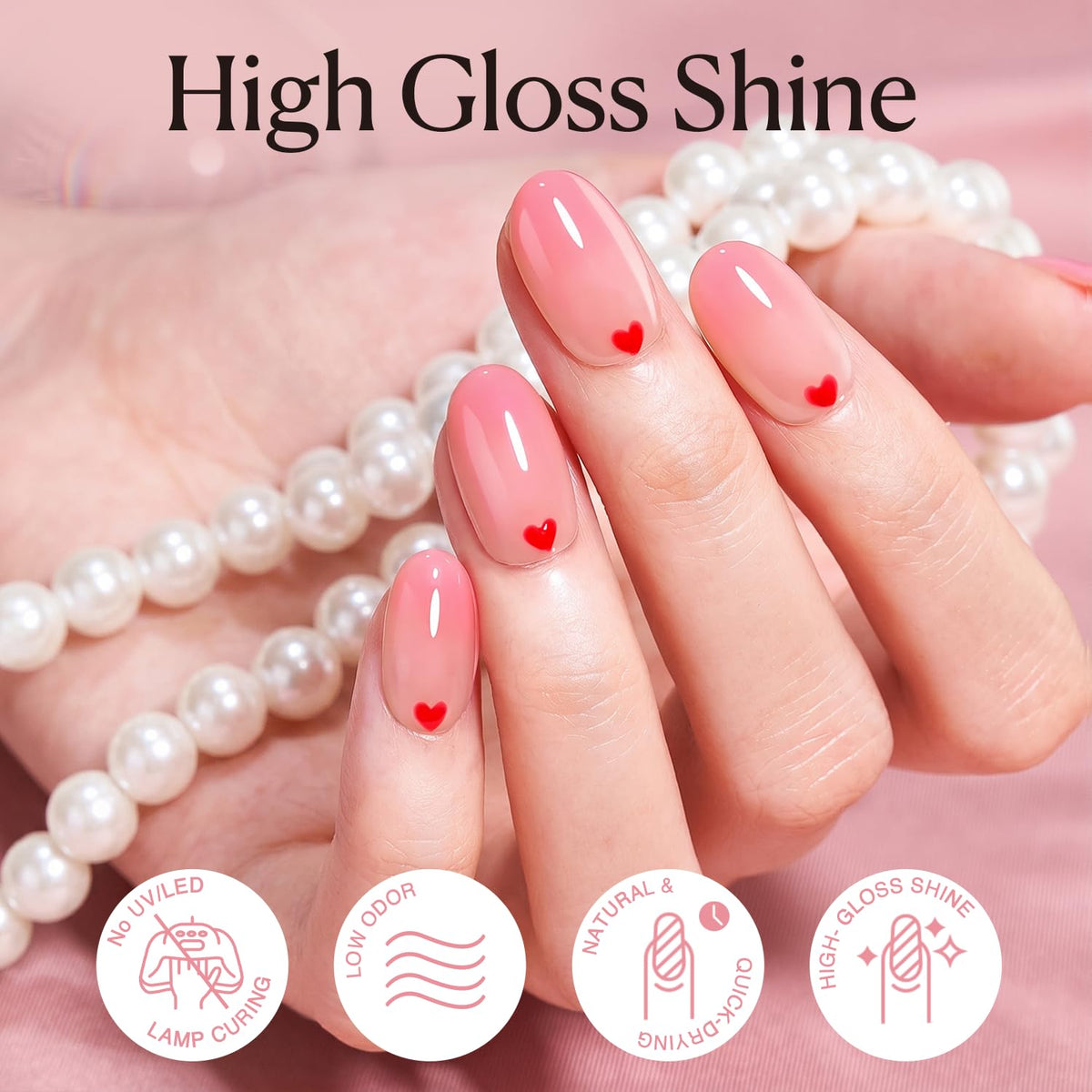 AZUREBEAUTY swatch on fingernail demonstrating semi-translucent blush coverage
