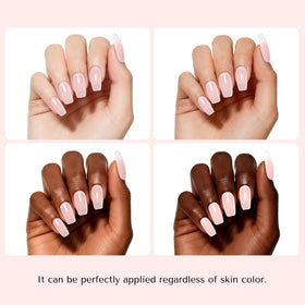 AZUREBEAUTY nails with top coat demonstrating enhanced shine and durability