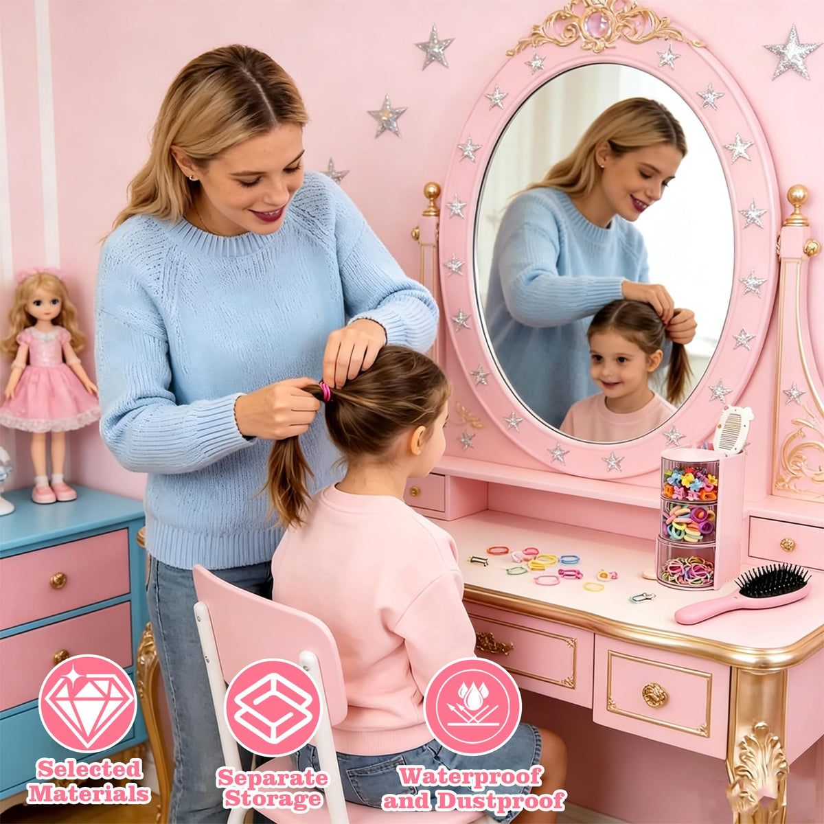 Azurphoric transparent drawer filled with sponges and clips for easy finding