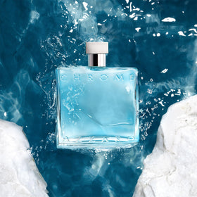 Azzaro Chrome cap and atomizer detail illustrating smooth spray and convenience
