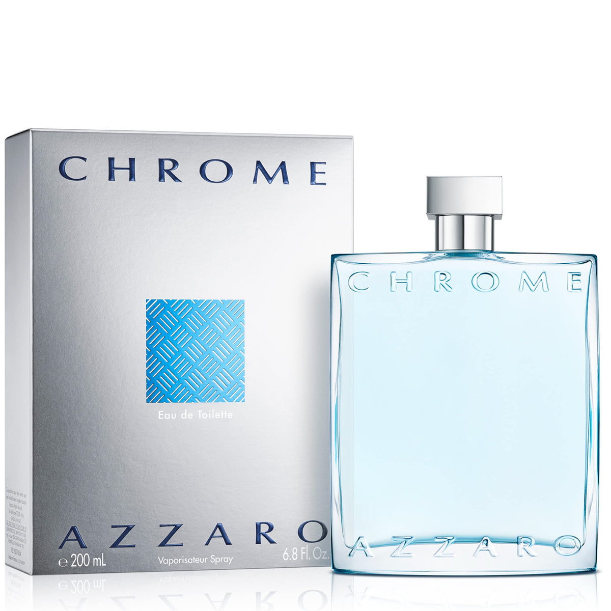 Azzaro Chrome front bottle view showcasing elegant design and fresh appeal