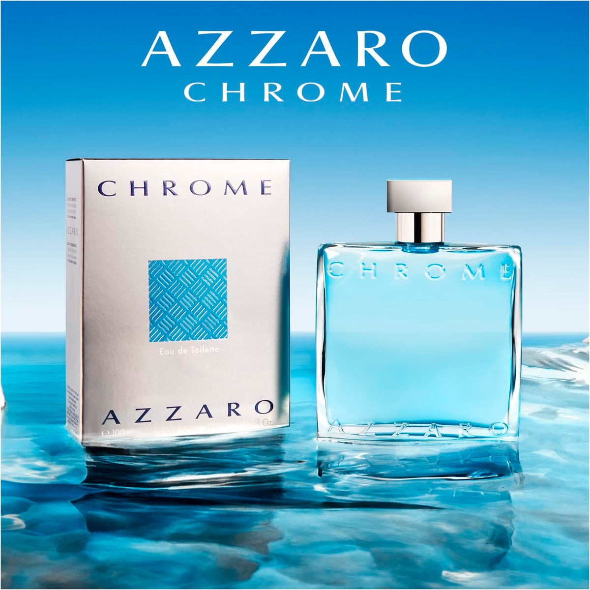 Azzaro Chrome boxed packaging side view showing gift-ready presentation