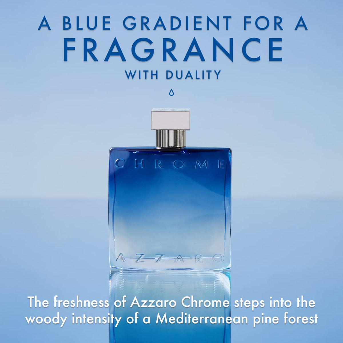Azzaro Chrome spray action releasing fresh citrus woody mist