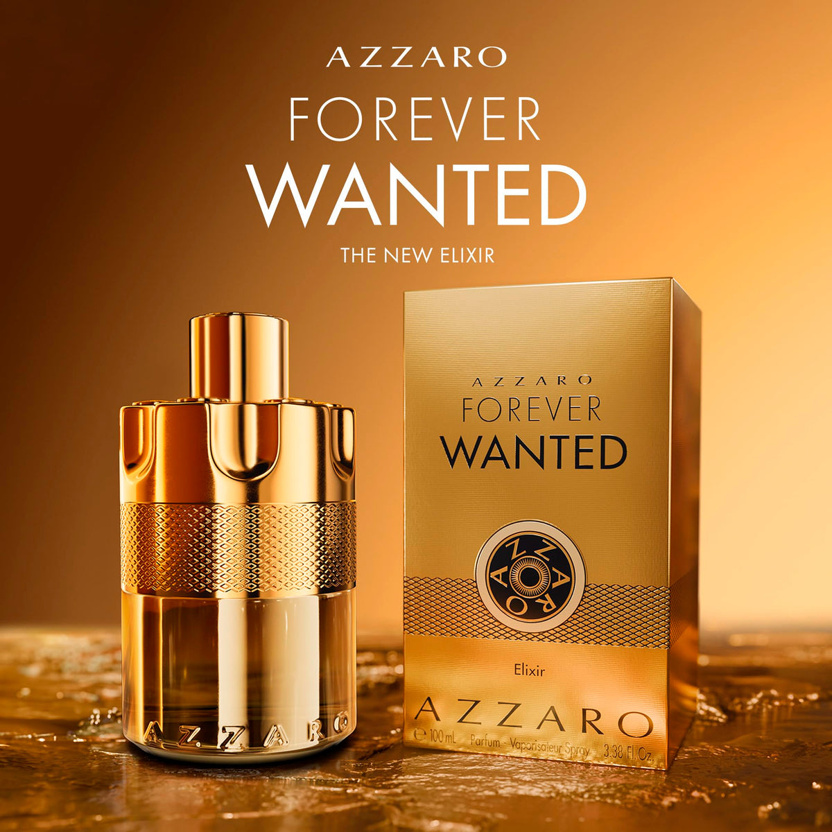Azzaro Forever Wanted Elixir displayed with box for gifting and presentation value