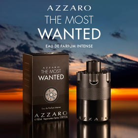 Azzaro lifestyle evening shot portraying stylish man wearing scent for magnetic presence