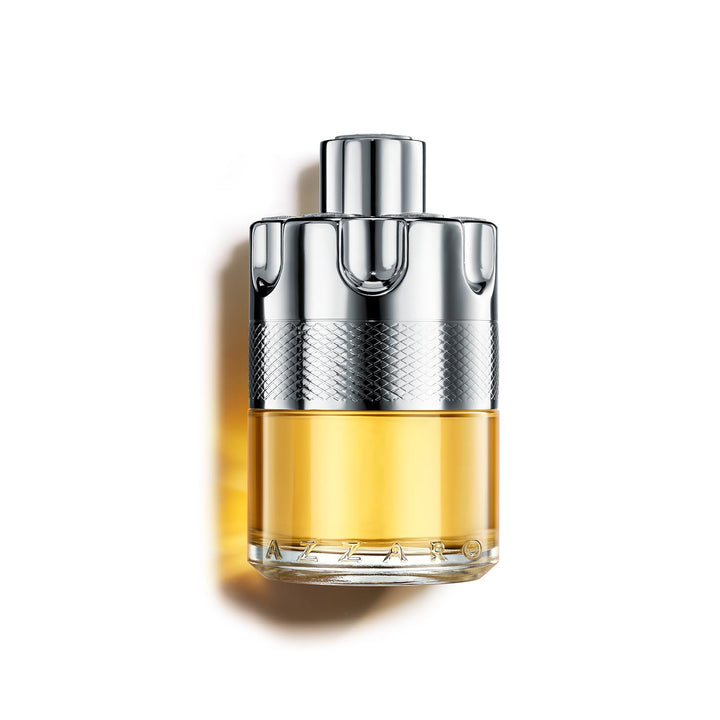 Azzaro wanted front packaging showing bold bottle and label, communicates confidence