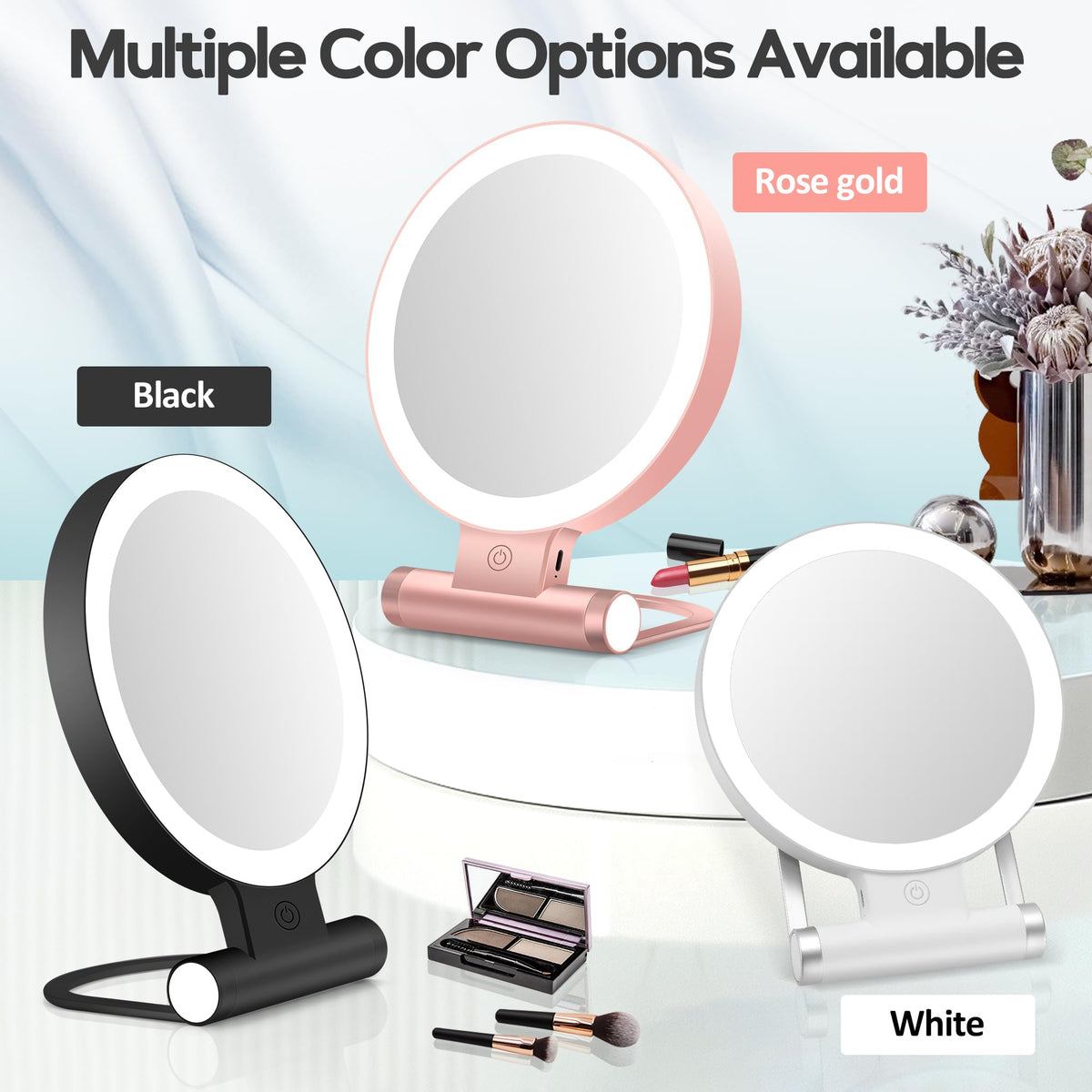 B Beauty Planet back view with adjustable stand positioned for tabletop use and stability
