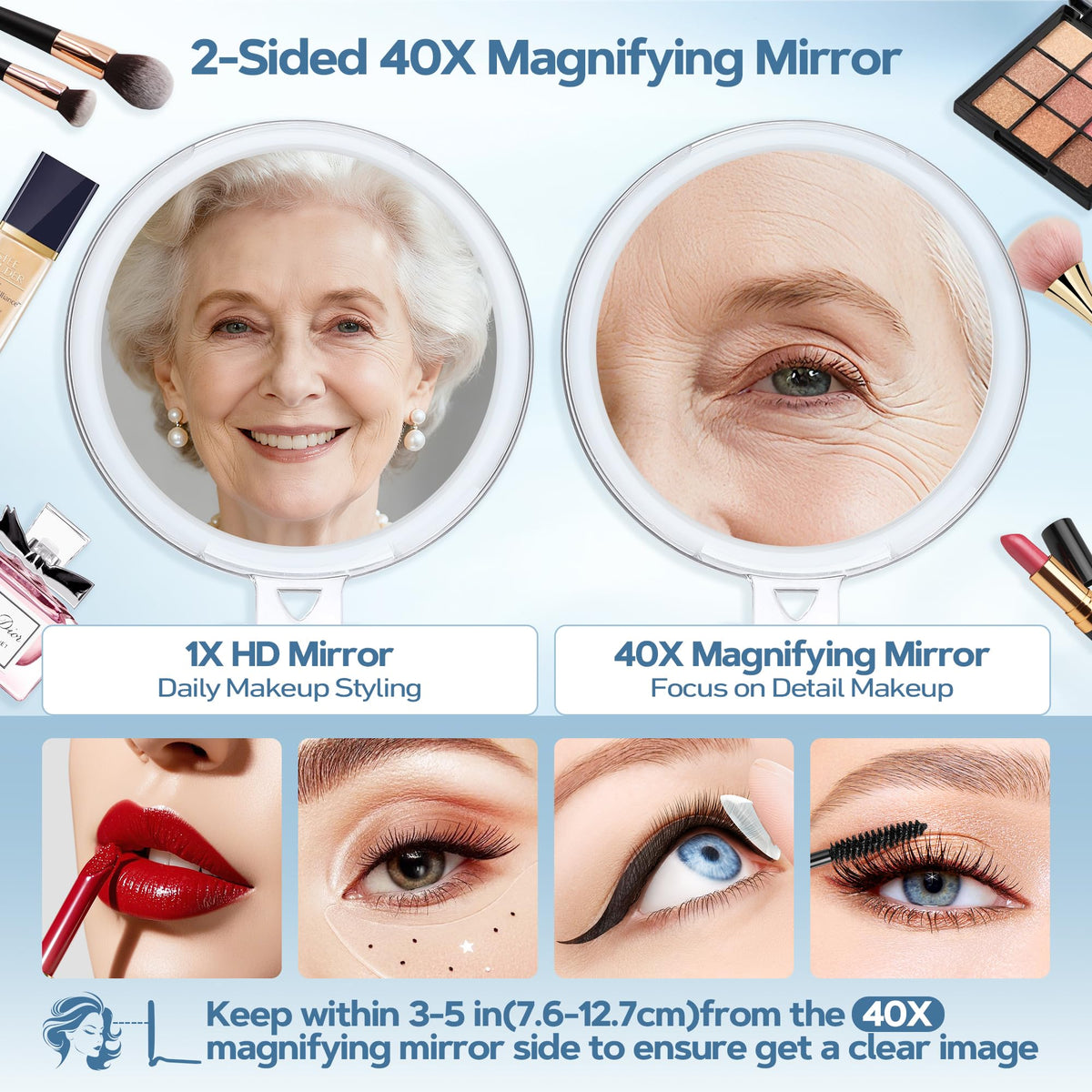 B Beauty Planet close-up of 40x optical glass highlighting precise detail visibility