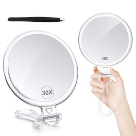 B Beauty Planet front view showing double-sided mirror and compact design benefit