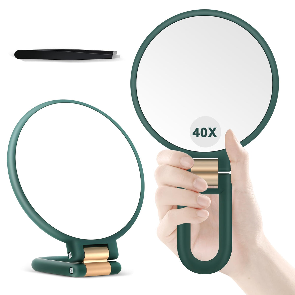 B Beauty Planet folded mirror front view, portable and compact