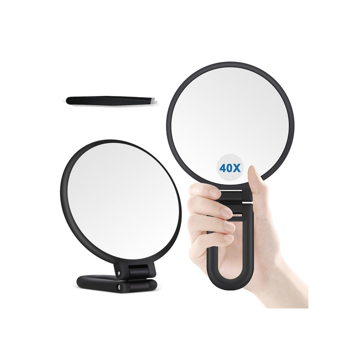 B Beauty Planet front view folded mirror showing compact travel benefit