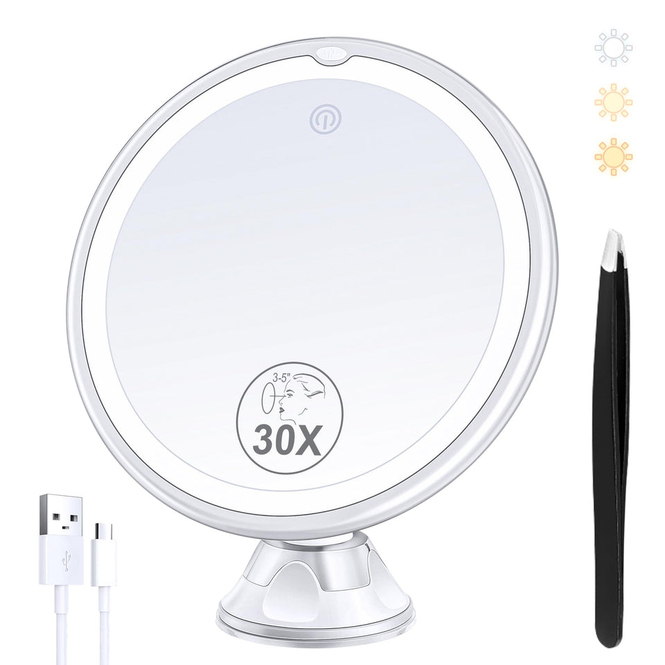B Beauty Planet front view of mirror showing compact design and controls