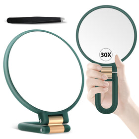 B Beauty Planet front view showing double-sided mirror and handle benefit clear checks