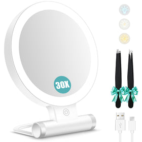 B Beauty Planet front view showing glossy white shell and chrome stand for stylish vanity
