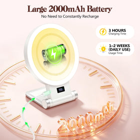 B Beauty Planet handheld use while tweezing for accurate eyebrow shaping