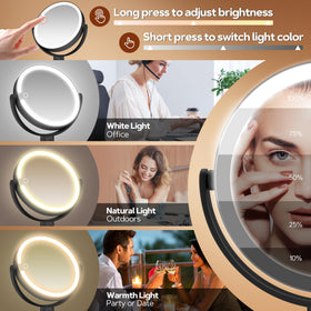 B Beauty Planet close-up of 30X magnifying side for precise eyebrow and lash work