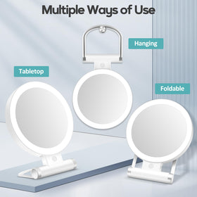 B Beauty Planet next to a smartphone to show compact scale and travel-ready size