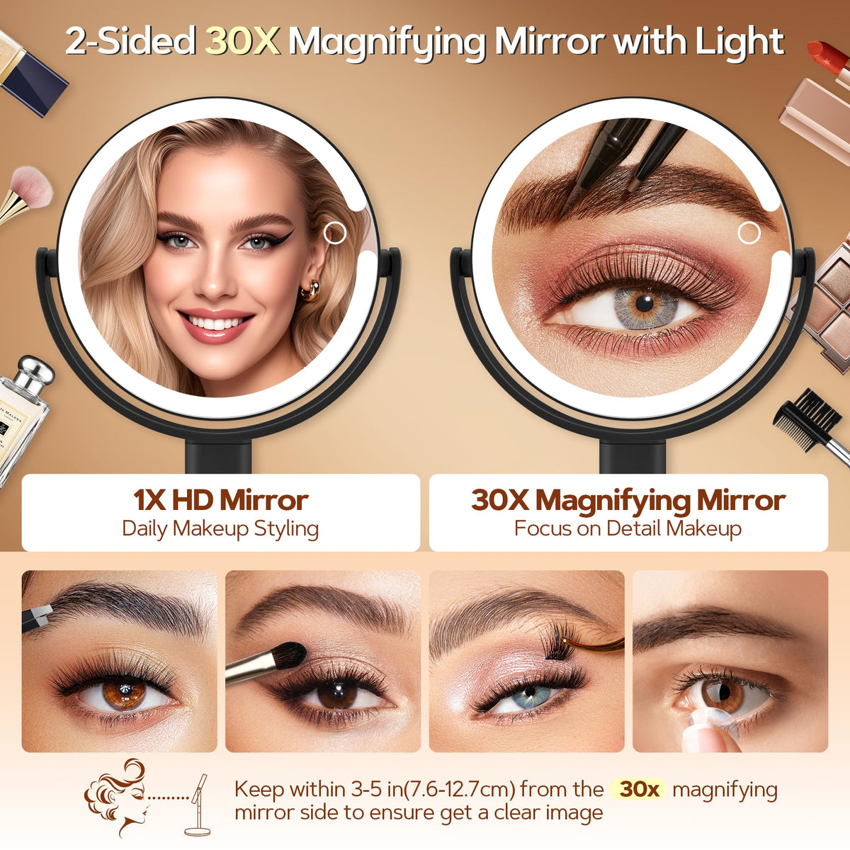 B Beauty Planet full-frame 1X side for overall makeup blending and color matching