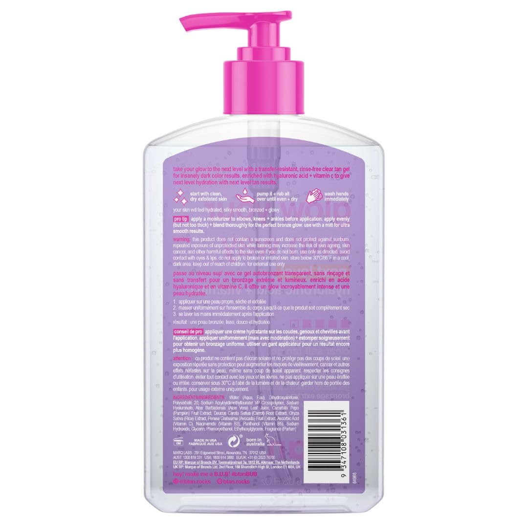 b.tan bottle pump close-up highlighting dispensing mechanism for easy application