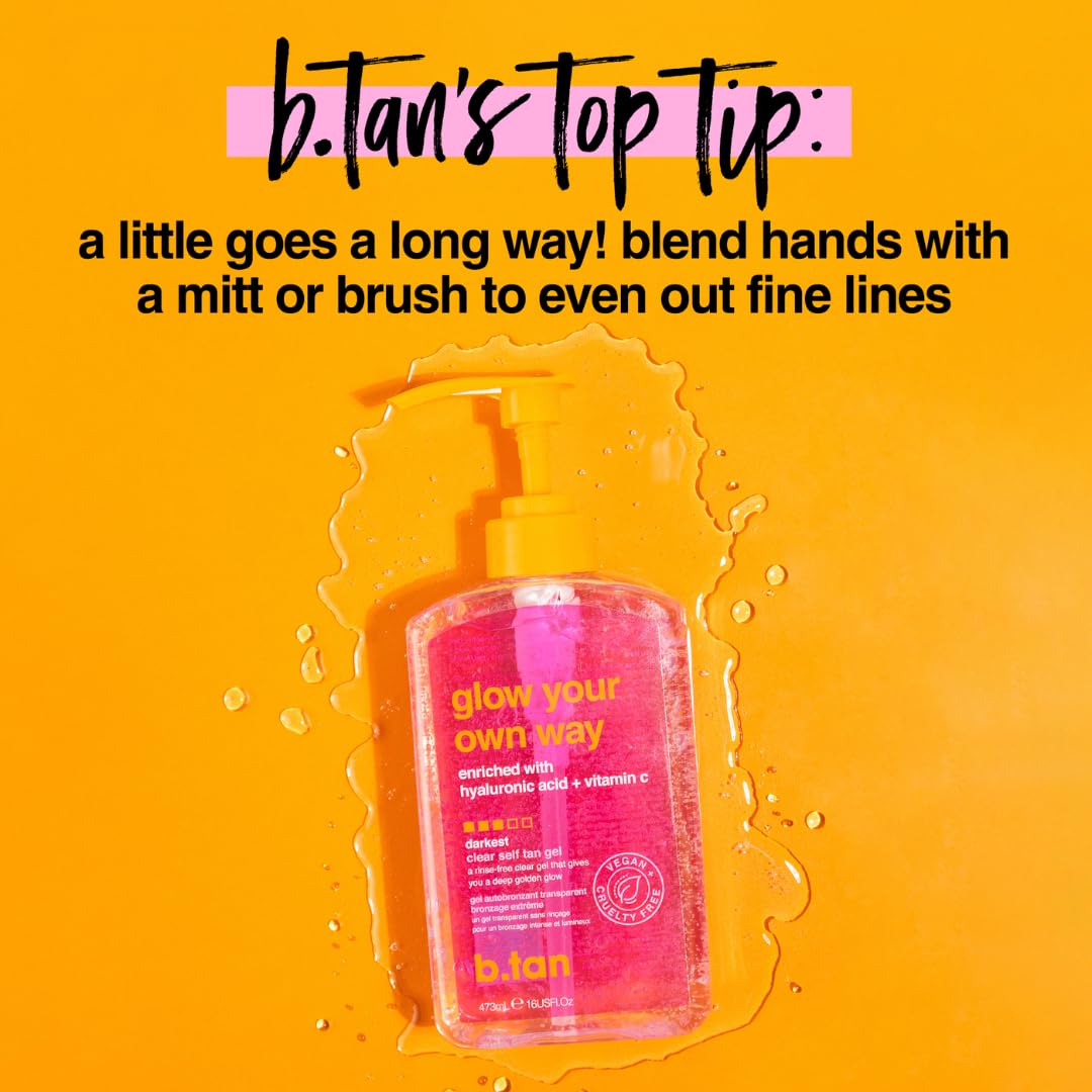 B.TAN nighttime routine scene showing quick-dry, no-rinse convenience