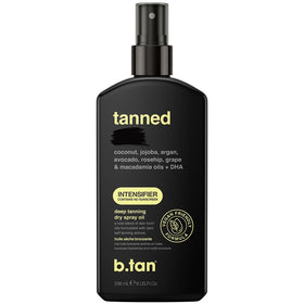 B.TAN front packaging dry spray showing product and volume benefit
