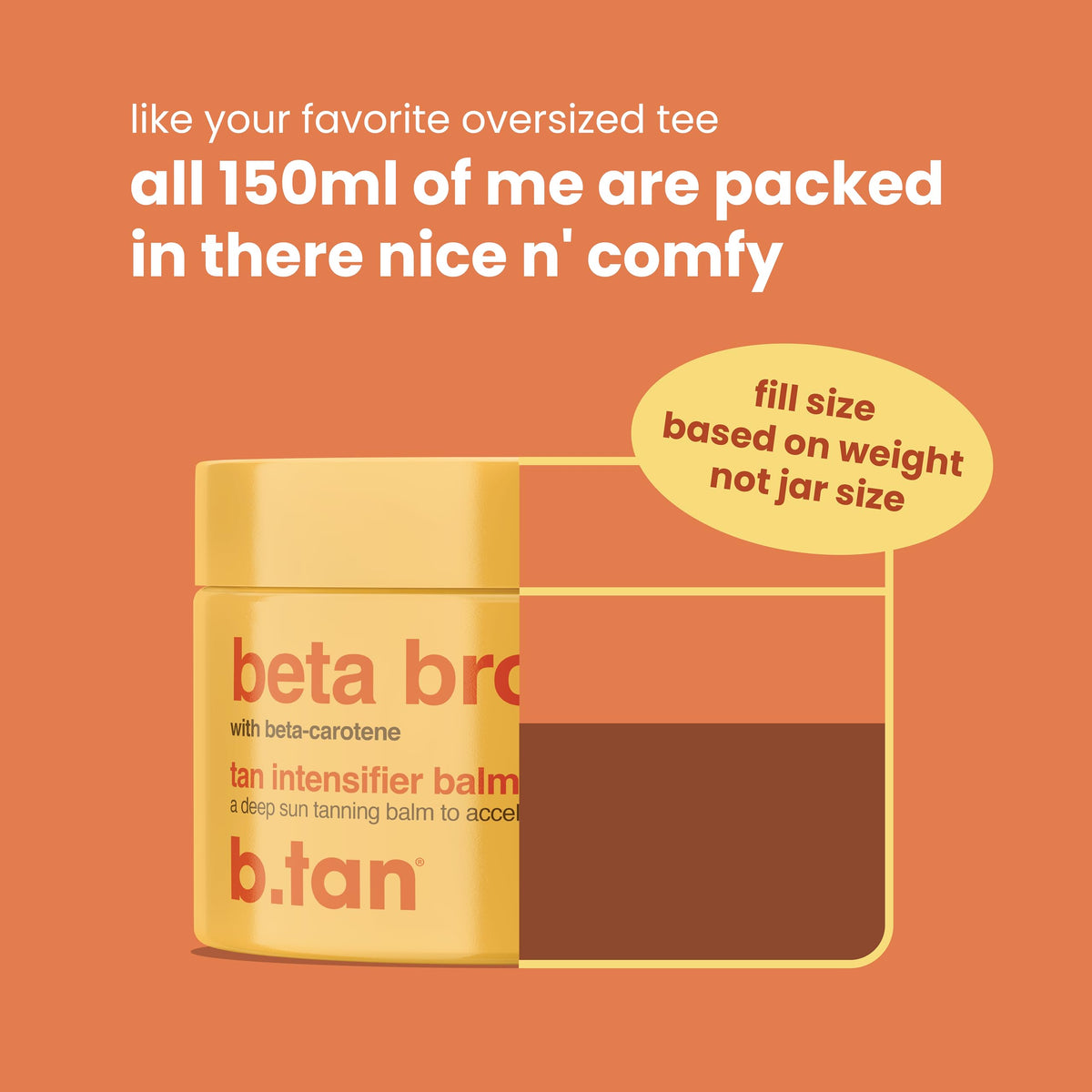 B.TAN gel on fingertips melting to balm for quick application