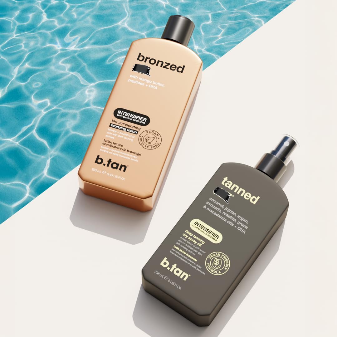 B.TAN bottle held in hand size comparison for travel-friendly convenience benefit