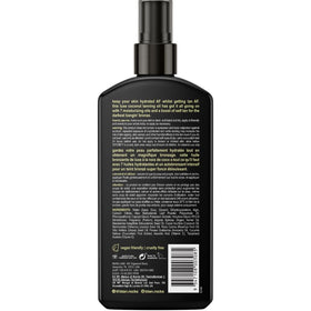 B.TAN fine spray mist being dispensed for easy, even coverage benefit