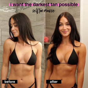 B.TAN face application detail providing natural-looking facial bronze