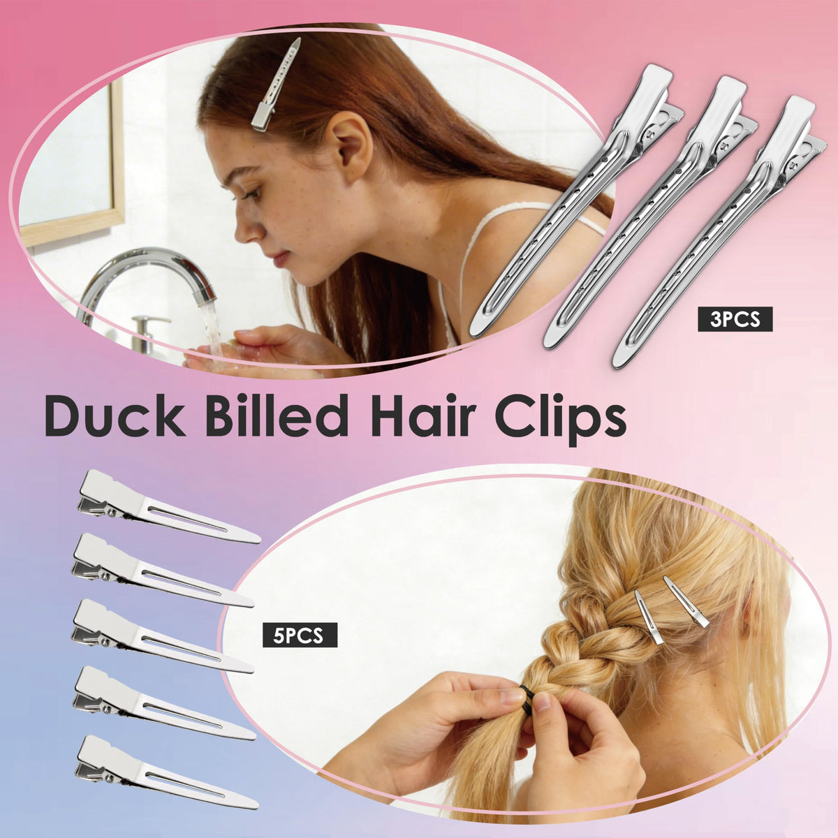 B1jounie YA U-shaped hair pins detail highlighting firm bun support