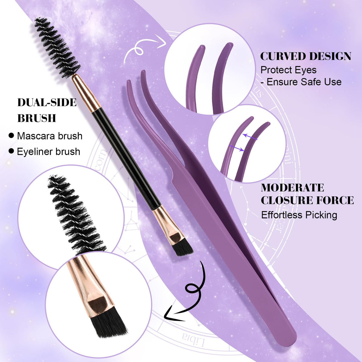 B&Qaugen before and after application illustrating natural lift
