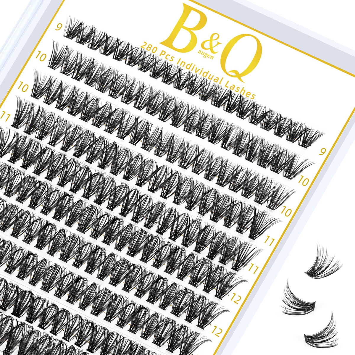 B&Qaugen front packaging tray showing 280 clusters and mixed lengths, easy selection