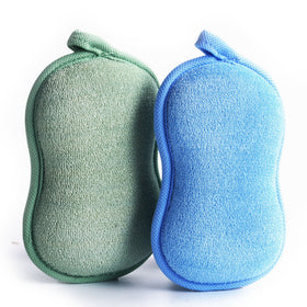 BabaMate front view of two-pack sponges showing colors and packaging benefit