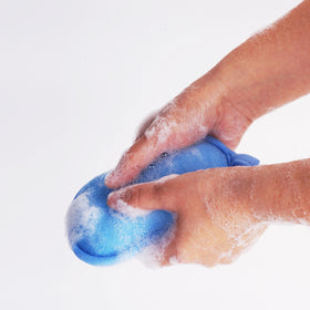 BabaMate producing rich lather with baby wash for gentle cleansing benefit