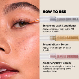 BABE ORIGINAL brow wand stroke on skin showing targeted brow filling