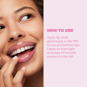 BABE ORIGINAL applying mask to lips for overnight moisture and comfort