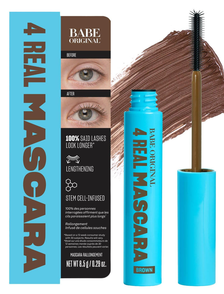 BABE ORIGINAL front packaging showing brown mascara for natural volume