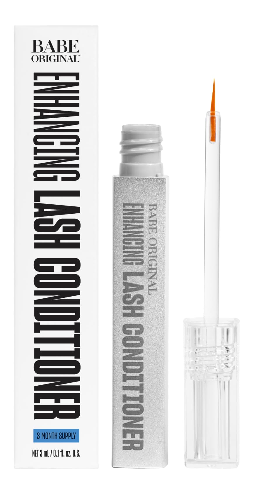 Babe Original front packaging displaying the 3mL lash conditioner and benefits