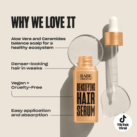 BABE ORIGINAL being applied to part in scalp for targeted follicle support benefit