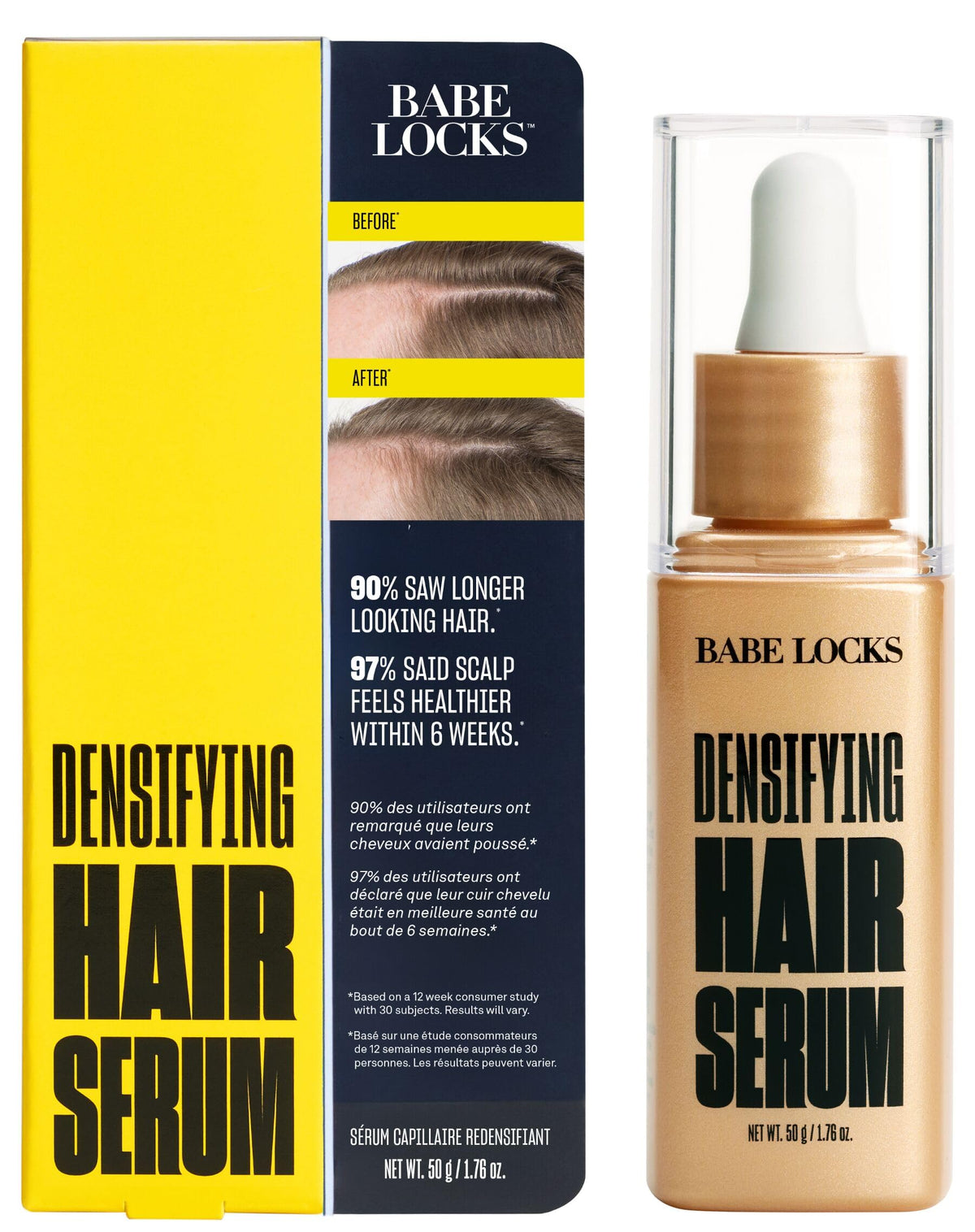 BABE ORIGINAL front bottle view showing product and clean packaging benefit