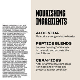 BABE ORIGINAL ingredients flatlay with peptides and biotin emphasizing nourishment benefit
