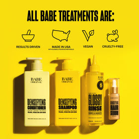 BABE ORIGINAL label close-up showing key ingredients for informed ingredient benefit
