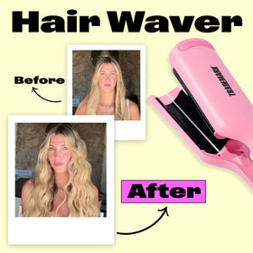 Babe Waves size comparison in hand demonstrating compact lightweight styling portability